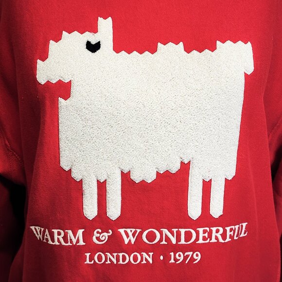 Warm Wonderful x Rowing Blazers Princess Diana Red Cropped Sheep Sweatshirt XXL - Picture 4 of 12